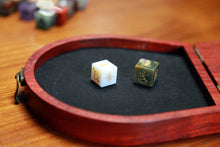 Load image into Gallery viewer, Stone Dice Set w/Safflower Pear Wood Box