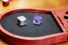 Load image into Gallery viewer, Stone Dice Set w/Safflower Pear Wood Box
